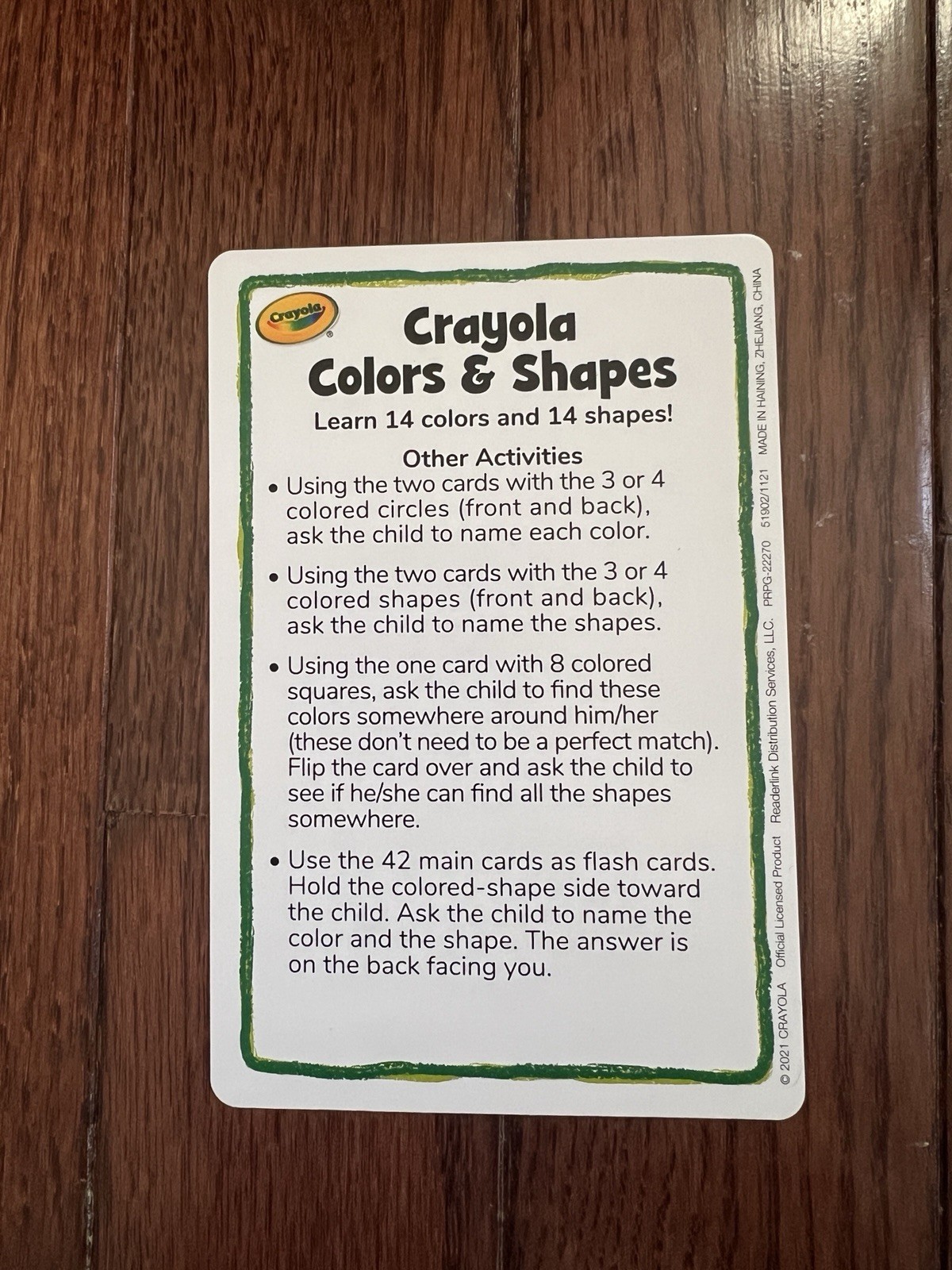 Crayola Colors & Shapes Flash Cards Set, 48 Cards, Ages 3+ Years lot of 6