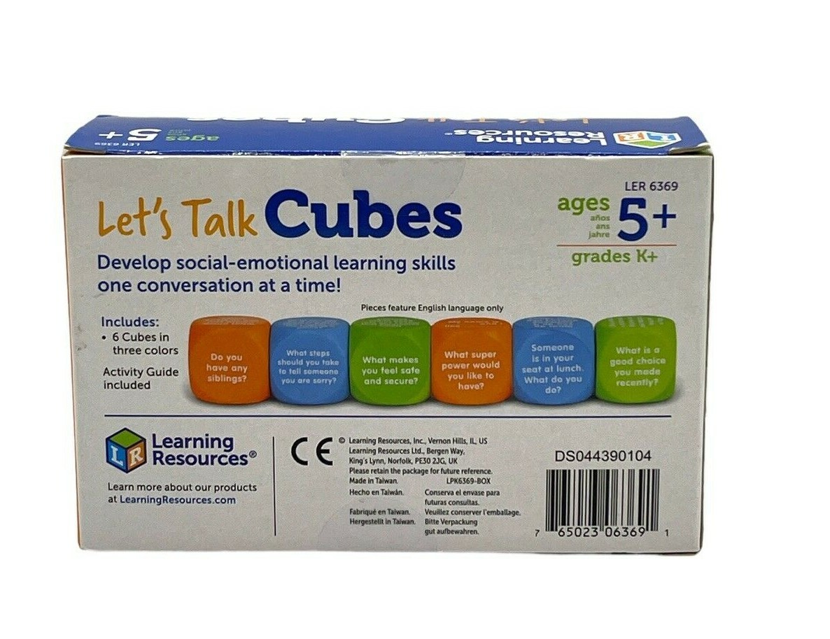 Learning Resources Let’s Talk Cubes Set of 6 Ages 5+