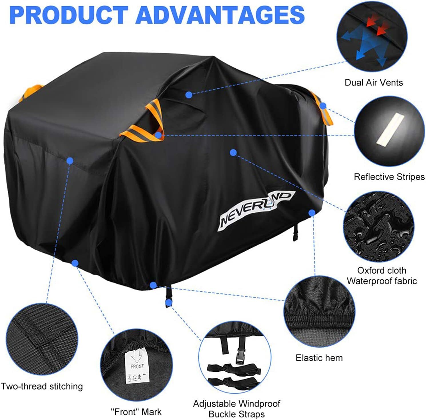 NEVERLAND ATV Cover Oxford Cloth Heavy,Compatible with Polaris Sportsman Yamaha