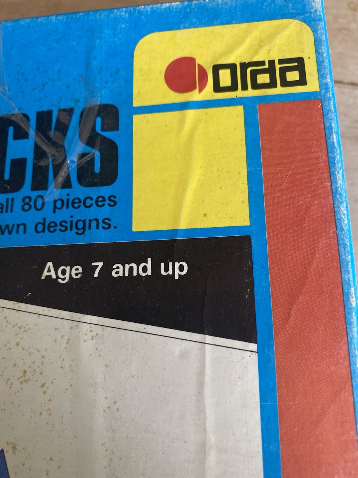 Vintage Brainy Blocks – Basic set – Orda 1981 Geometric Shape Game Israel Made