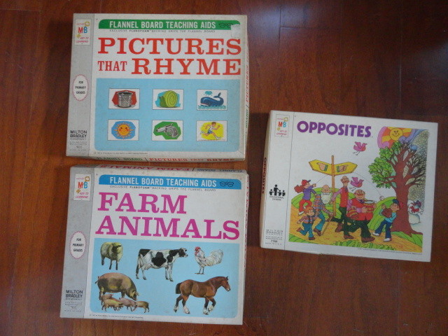 Lot of 3 Vintage Milton Bradley Elementary Teaching Aids