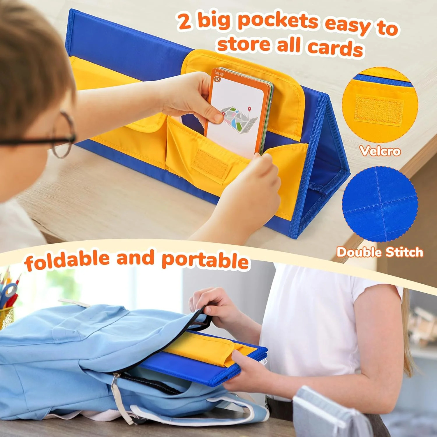 Gamenote Word Building Desktop Pocket Chart Tent Flash Cards Kit – CVC Words Pho