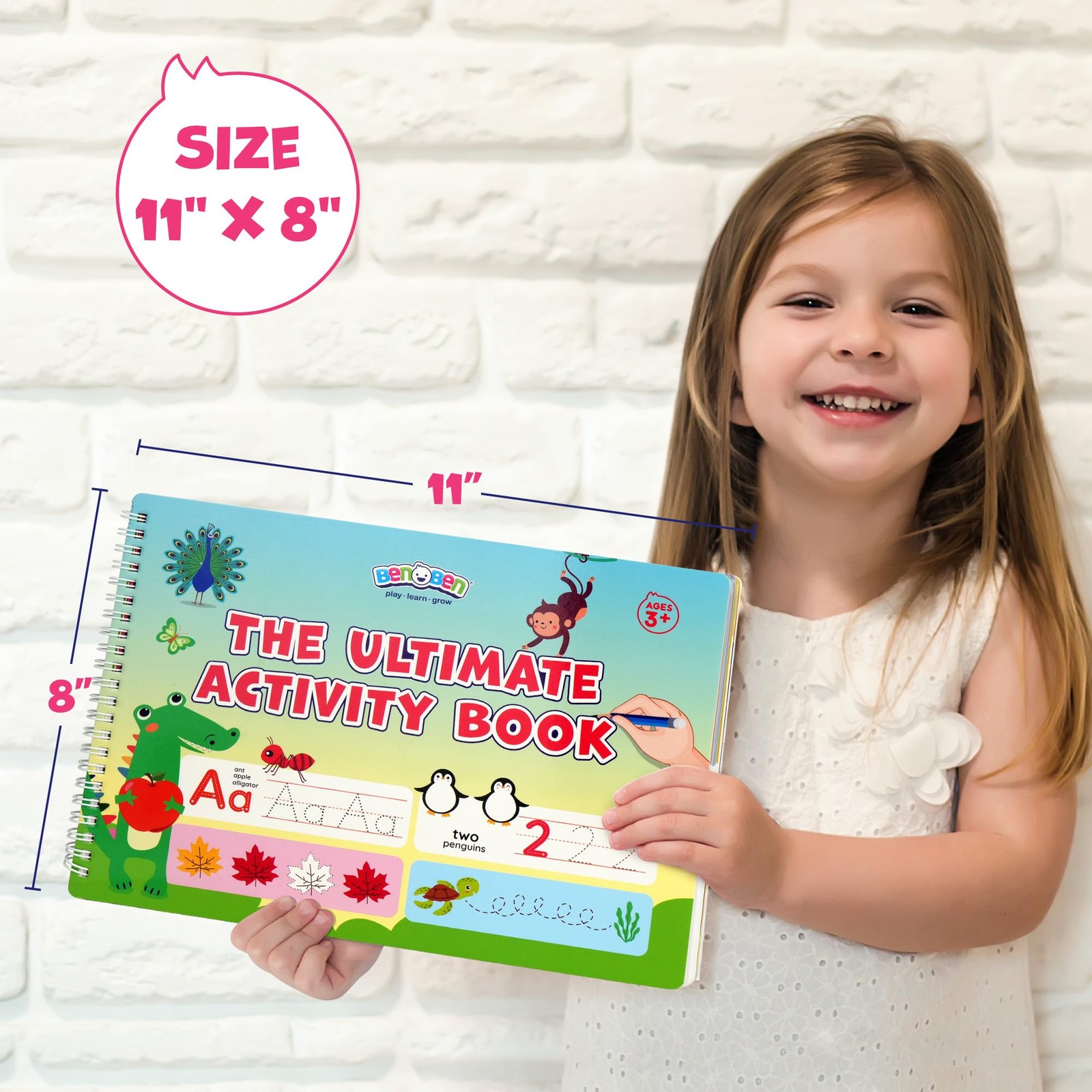 Preschool Learning Activities, 52 Pages, Tracing Books for Ages 3-5, Kinderga…