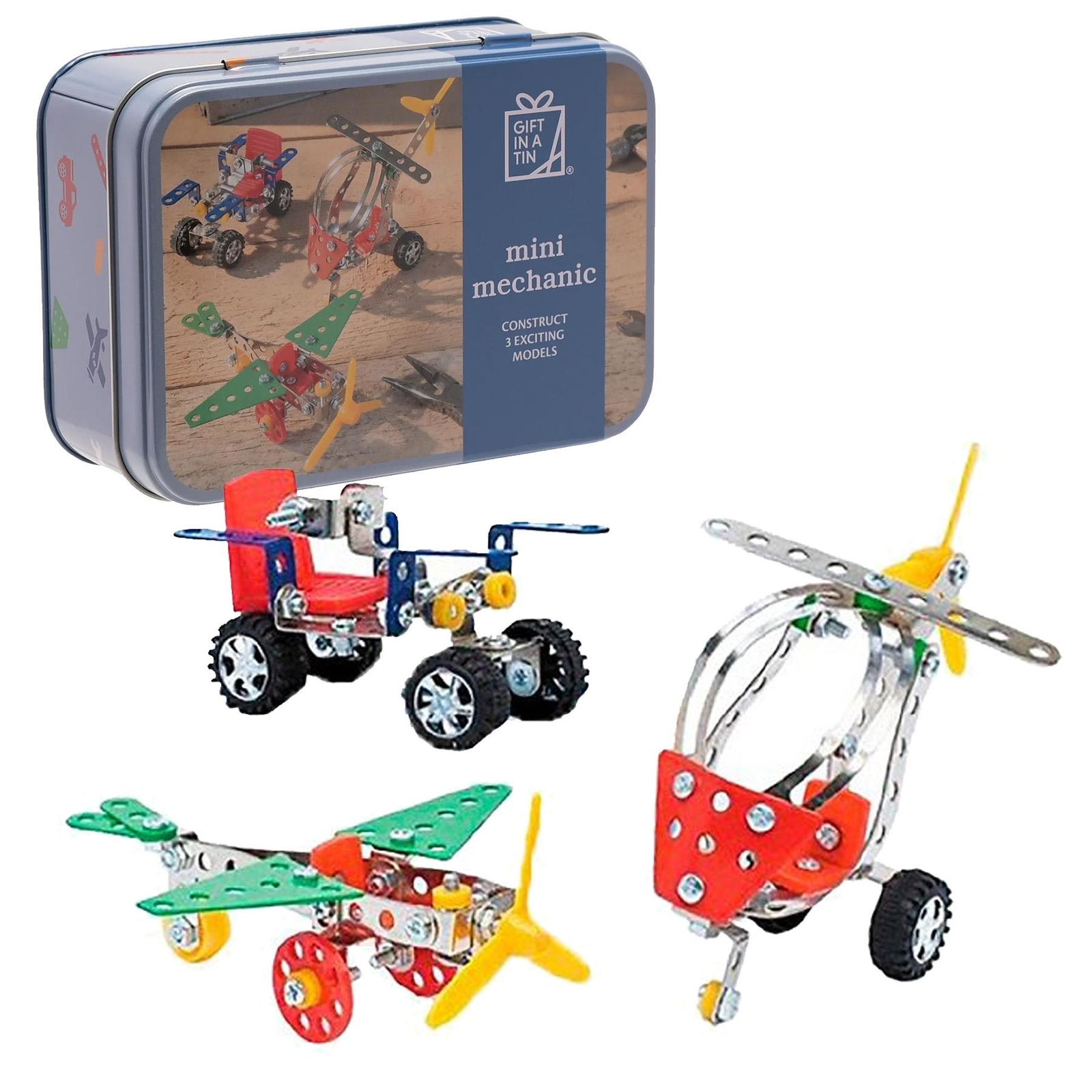 Gift in A Tin Craft / Activity Set Age 8 Mini Mechanic