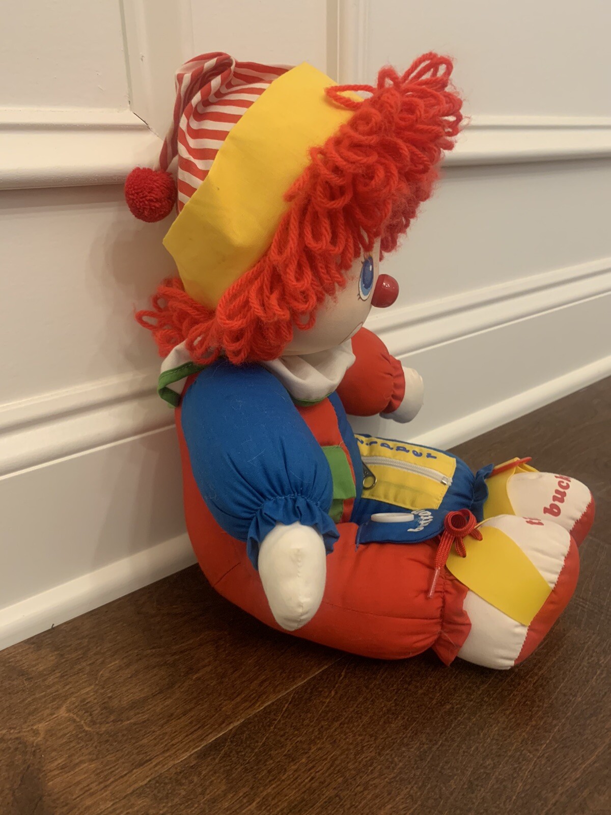 Vintage 1983 American Greetings Amtoy Doll 16” Learn to Dress Clown EUC Vtg 80s