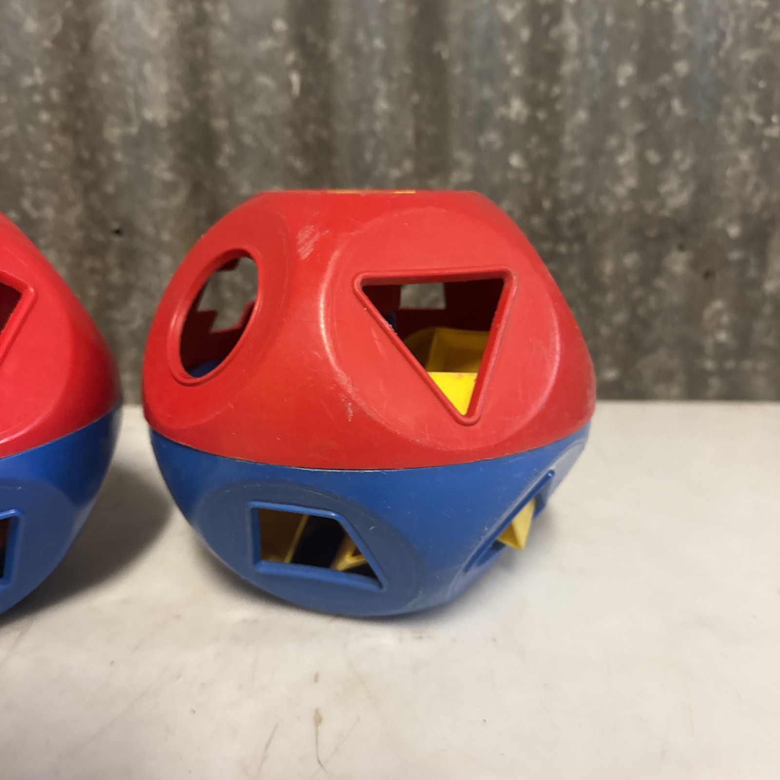 2 x Tupperware Shape O Balls – Educational Shape Sorter Classic Toy Shapes