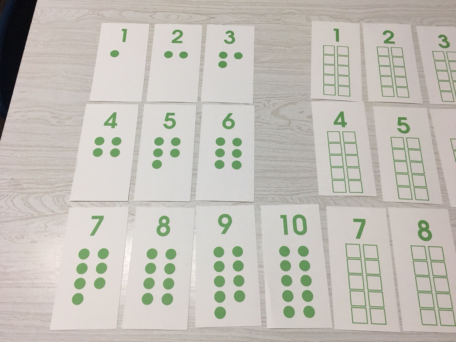 Learning 1-10 Number & Counting Cards- Preschool Teaching Montessori