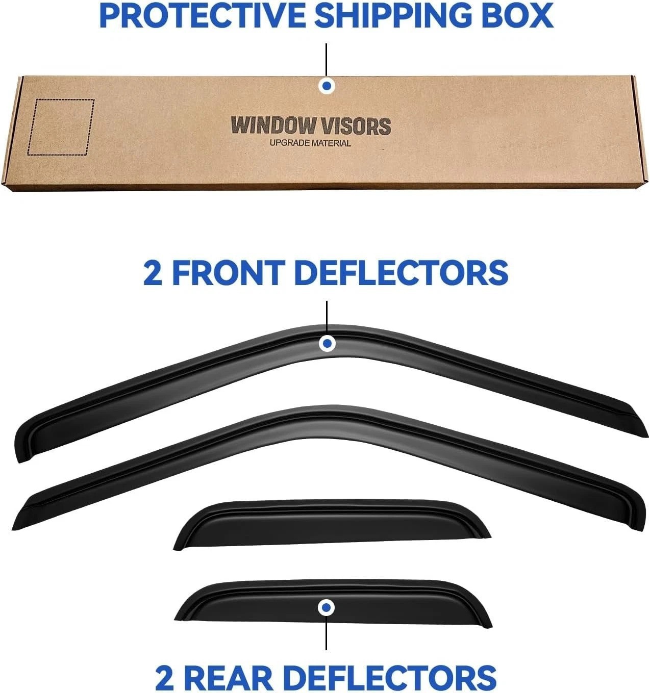 Chevy/GMC C1500 Window Visors – Out-Channel Rain Guards*`