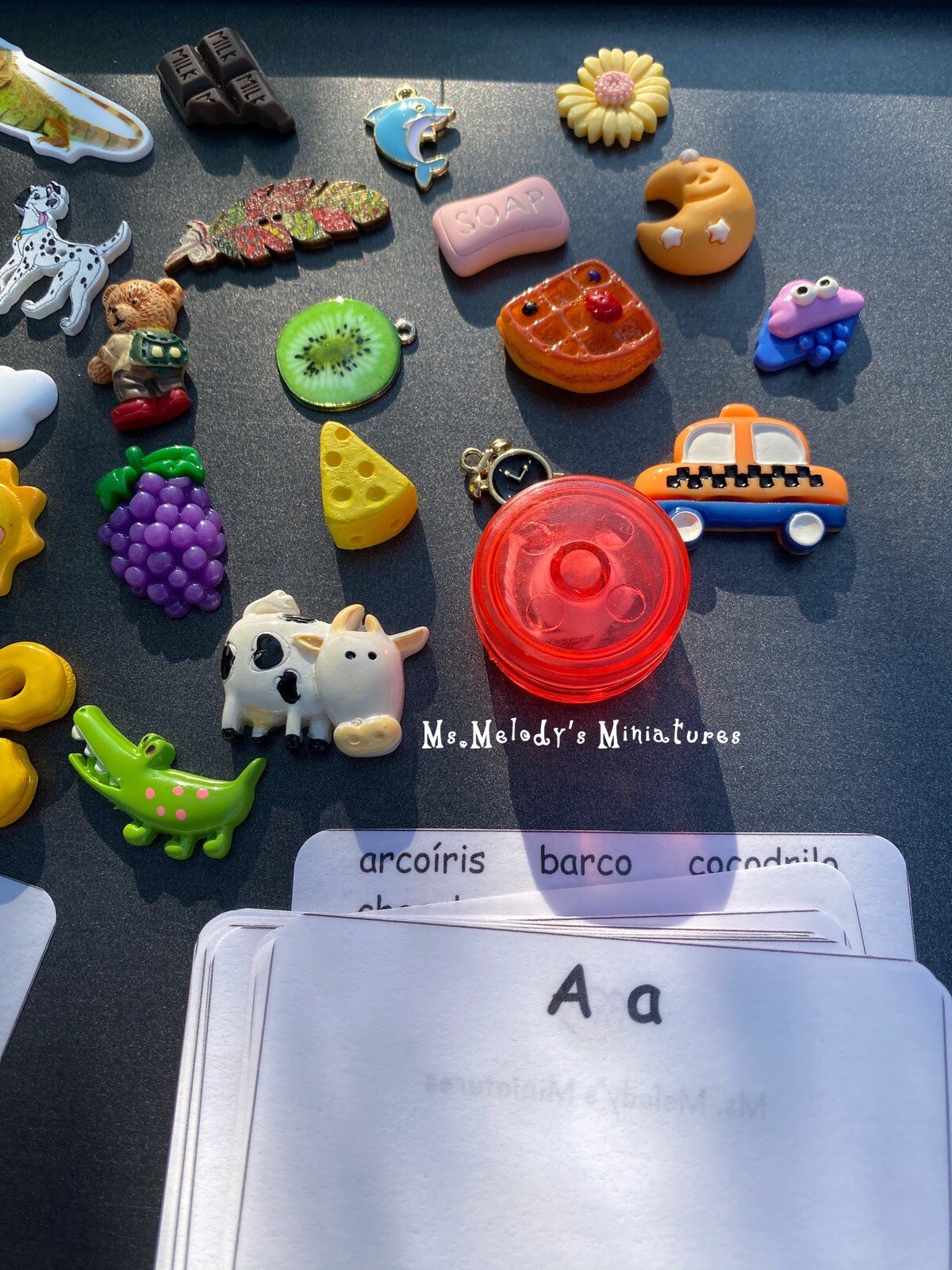 Spanish ABC Mini Objects Beginning Letter Sounds Phonics Montessori Sound Box
