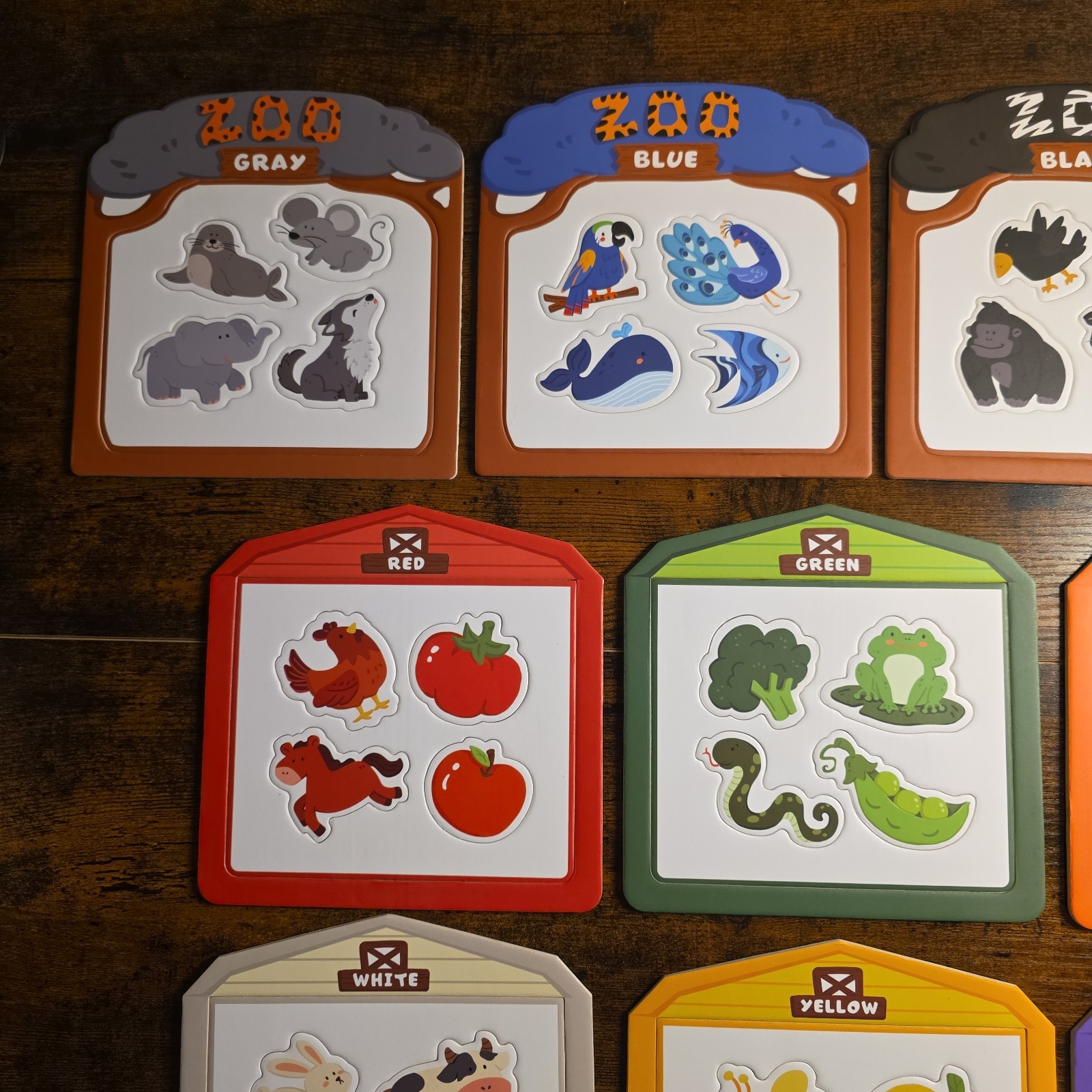 Joycat Animal Magnets Color Sorting Toy 10 Boards Educational Toddler Game…