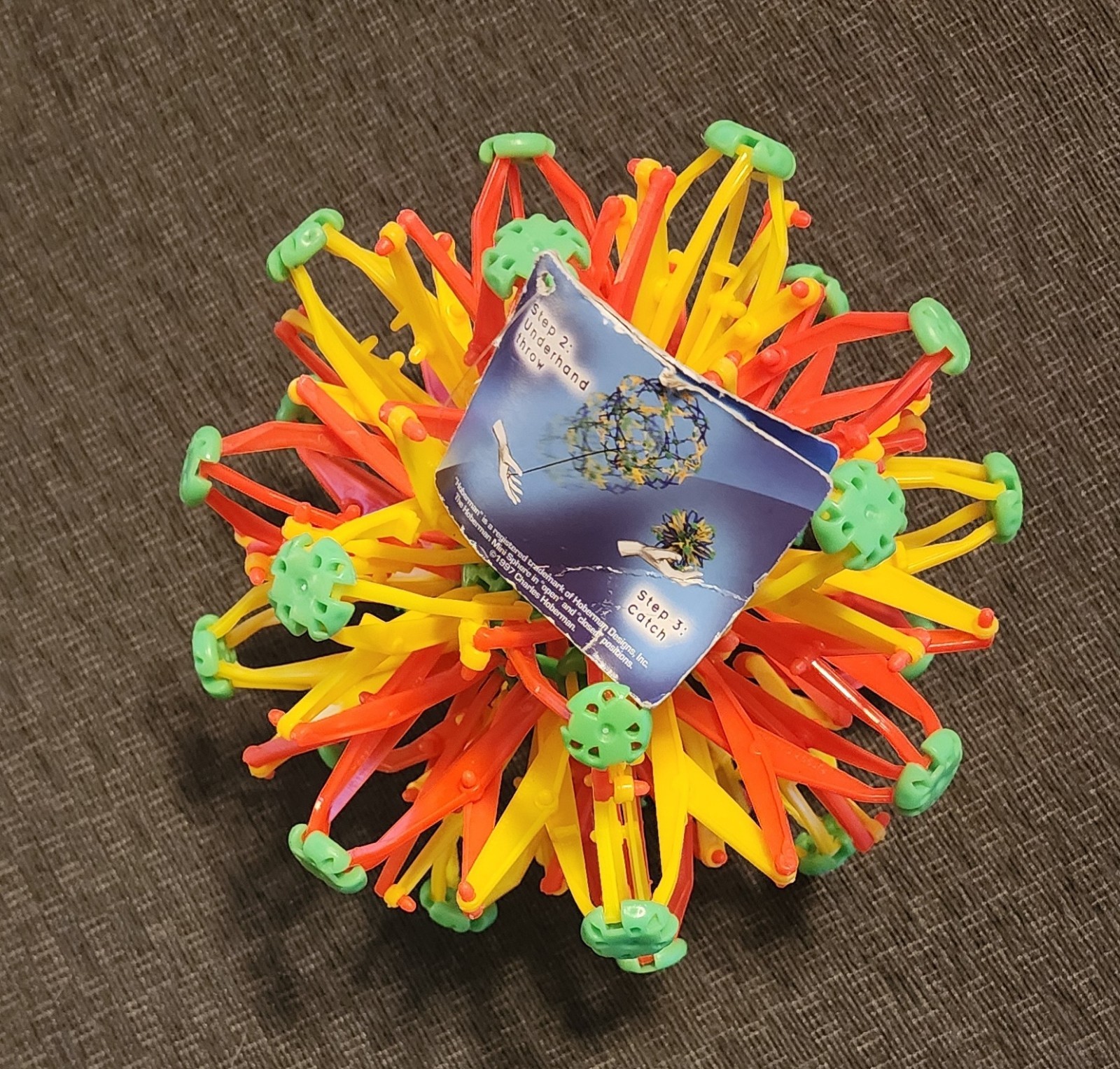 Hoberman Mini Sphere – Multi-Color -Rebounding Transforming Ball