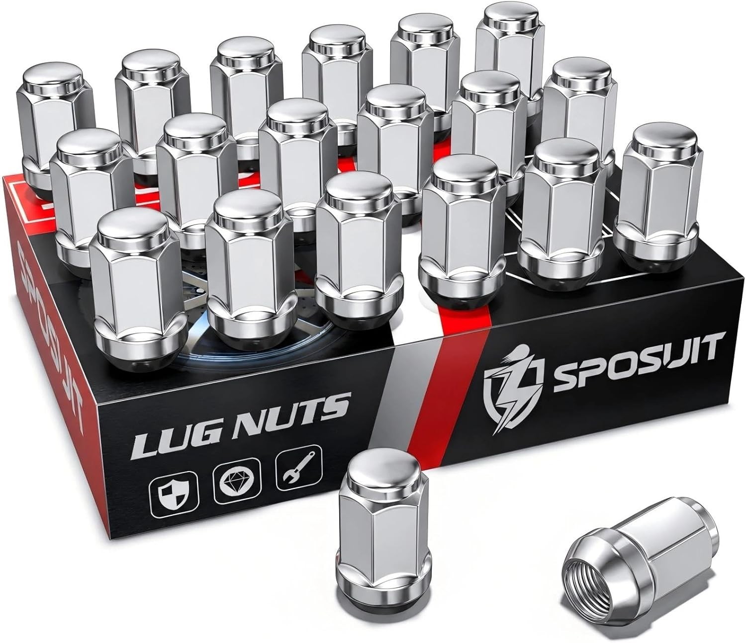 M12X1.5 Lug Nuts – Replacement for 2006-2017 Jeep Compass, 2007-2017 Patriot – C