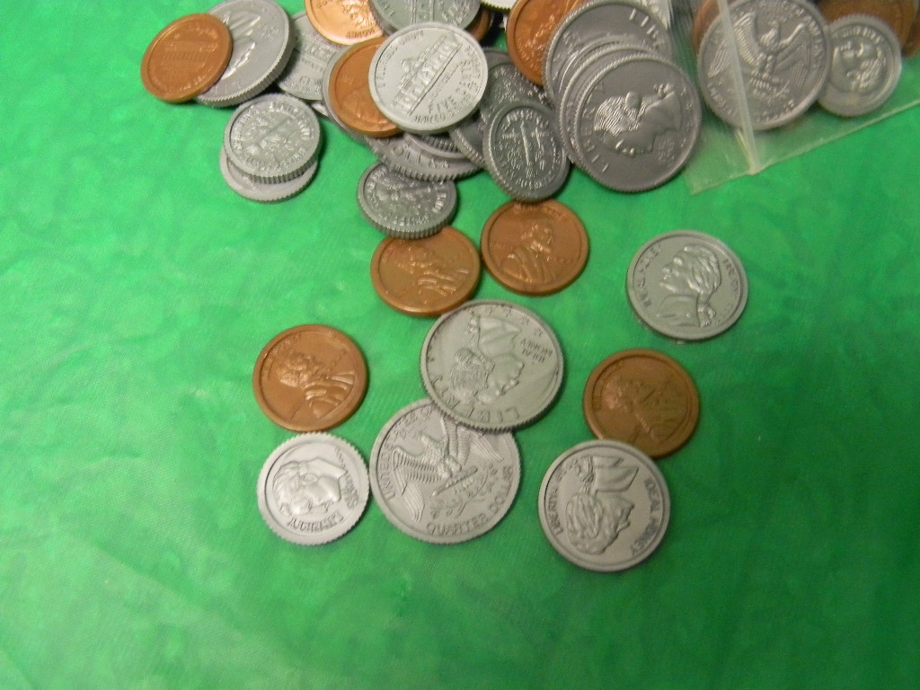 Play Coins- very realistic- 5 bags- 75% off retail