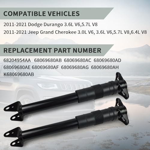 Pair of 2 Rear Complete Shock Absorber kit For 2006-2020 Jeep Grand Cherokee