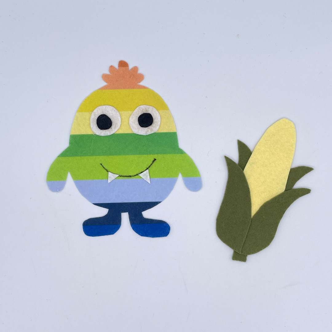  Hungry Monster Felt Story Set – Eat Your Veggies w/ Rhyme and Activities