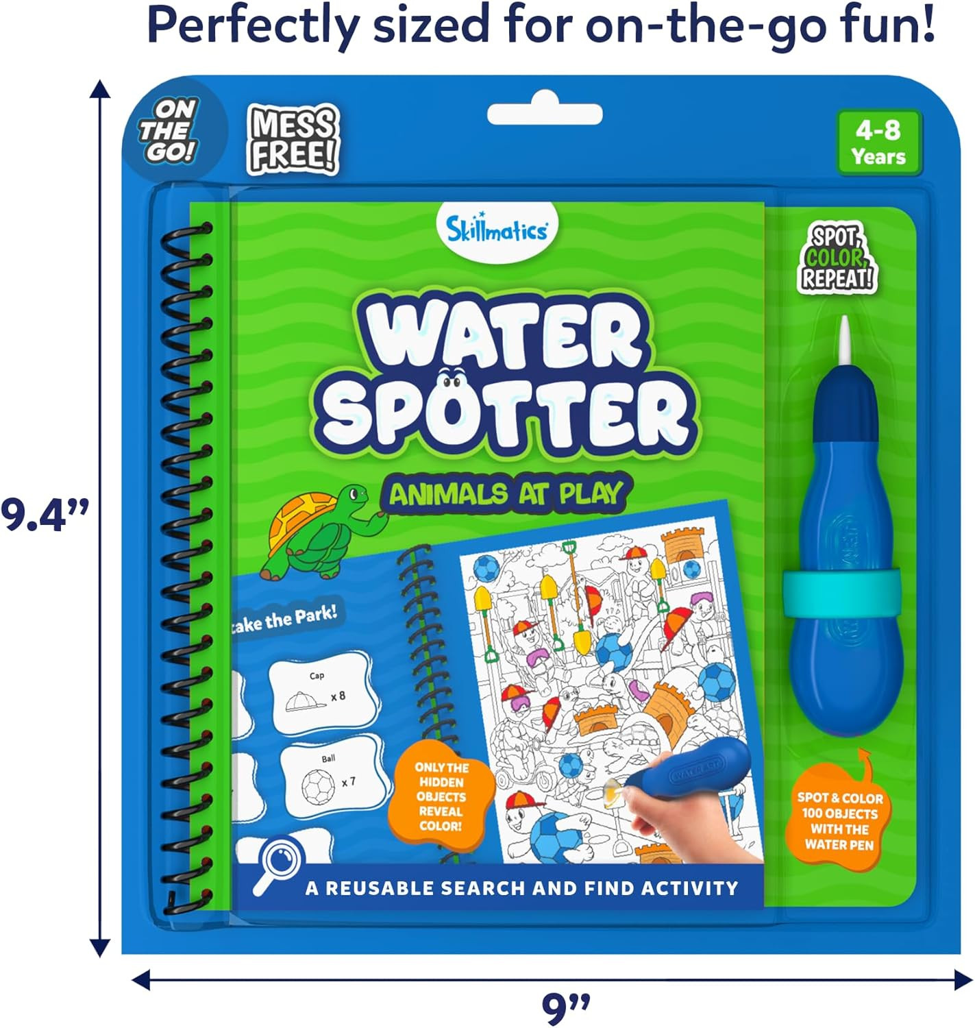 Reusable Search & Find Book – Water Spotter, Mess-Free Paint with Water Kit, …