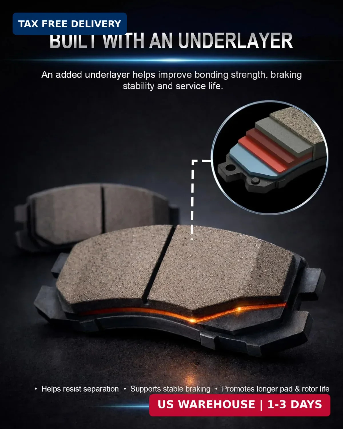 SATISFIED Ceramic Front Brake Pads D785 Fit For Cadillac Escalade 2002-2006, For