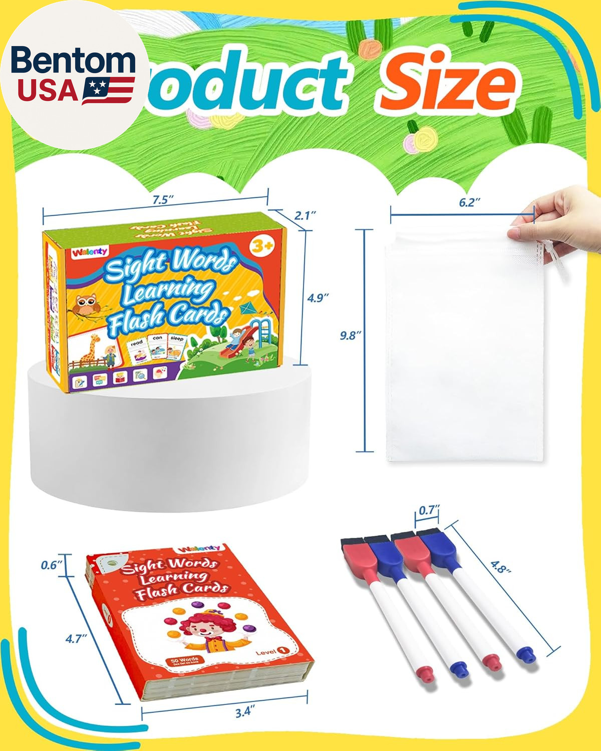 Sight Words Flash Cards Kindergarten, 250 Dolch Sight Word Writing Reading Spell