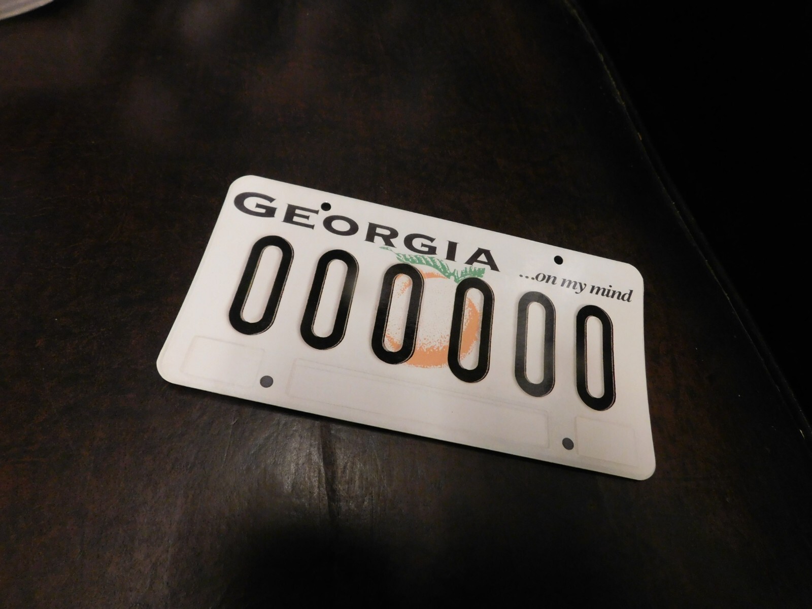 Flash Card Miniature Glossy Paper License Plate 2001 Series Sample Georgia