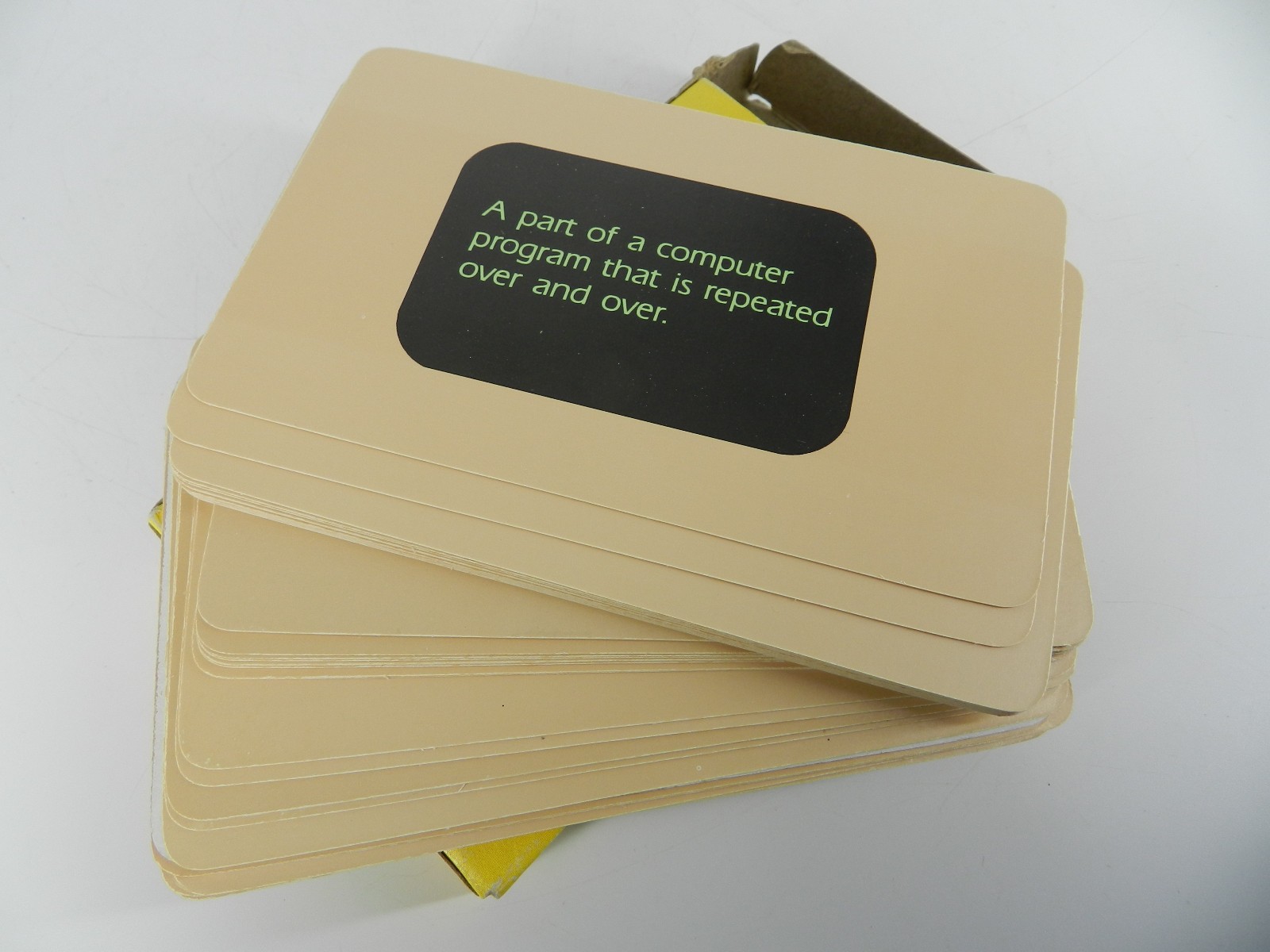 Vintage Scooter Computer and Mr Chips introductory computer language flash cards