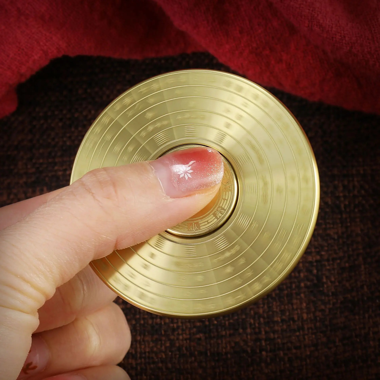 Chinese Tai Chi Hand Spinner Fidget Metal Brass Fingertip Gyro EDC Gadgets