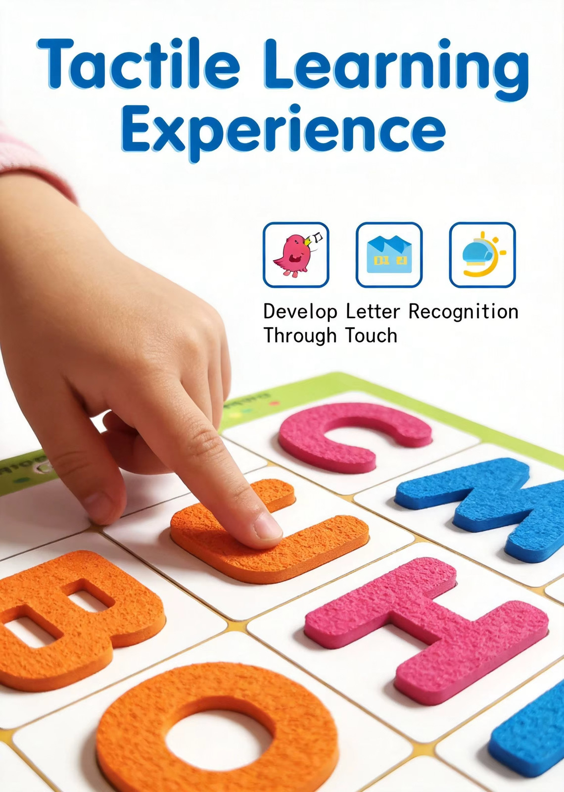 Montessori Phonics Learning Cards – 137-Piece Educational Set with Textured Lett