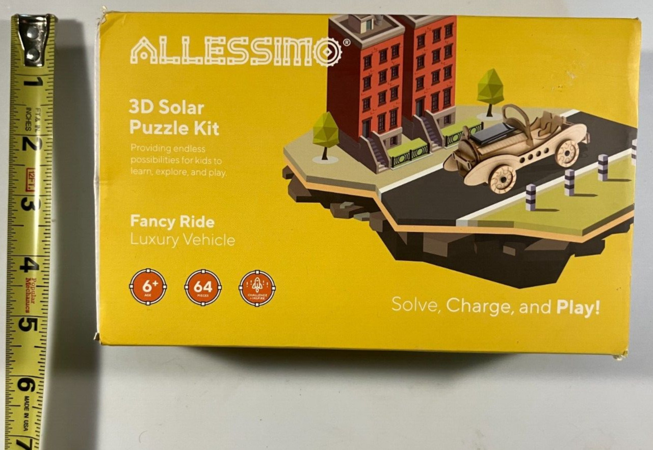 Allessimo 3D Solar Puzzle Kit – Fancy Ride Luxury Vehicle Model Kit Complete EX!