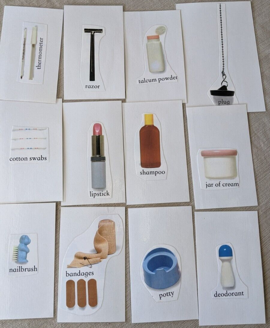 PECS – Early Intervention Speech ABA Therapy 24 Cards (Bath)