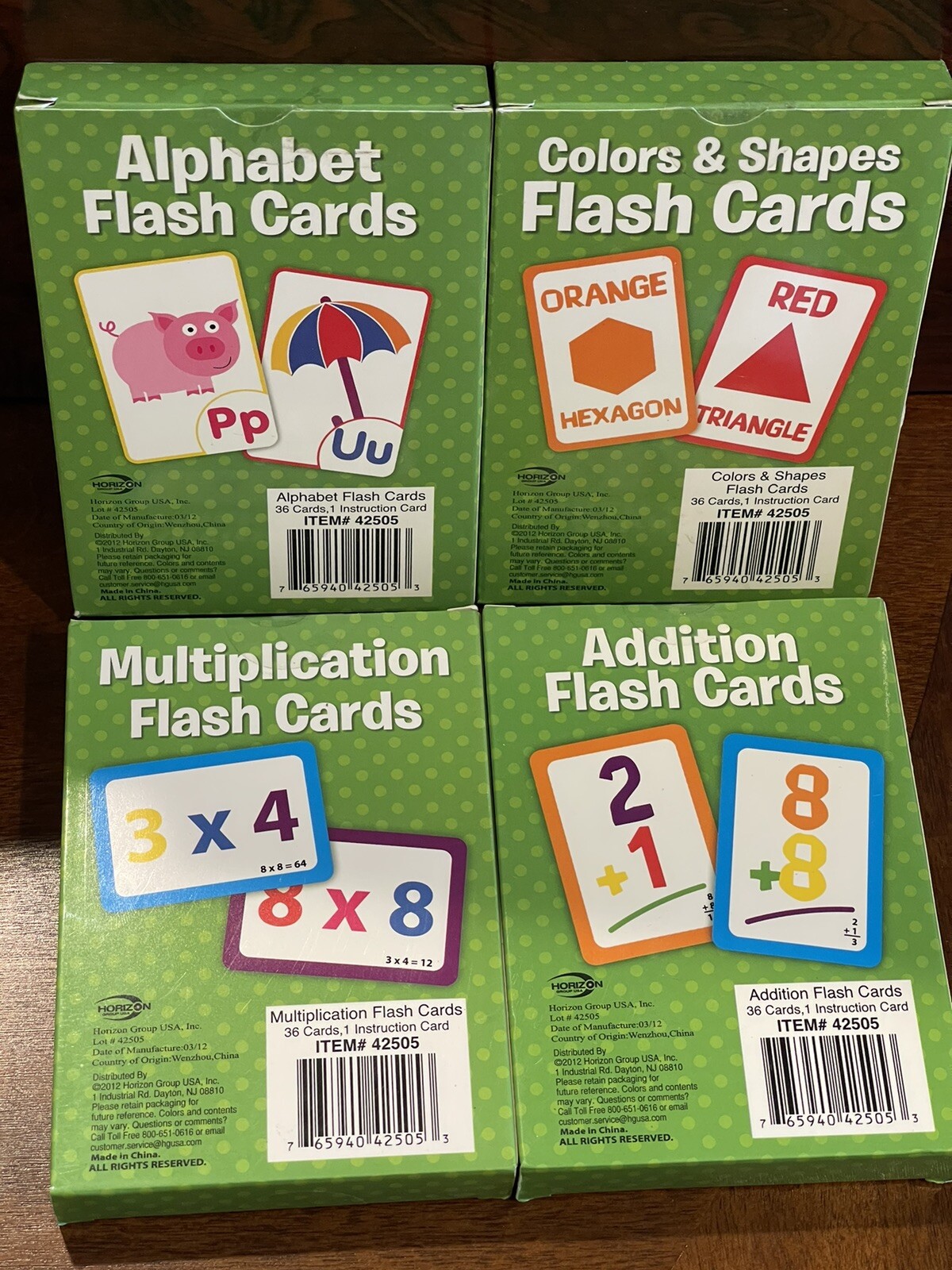 Mathematics Flash Cards ~ Colors/Shapes ~ Multiplication ~ Addition ~ Alphabet