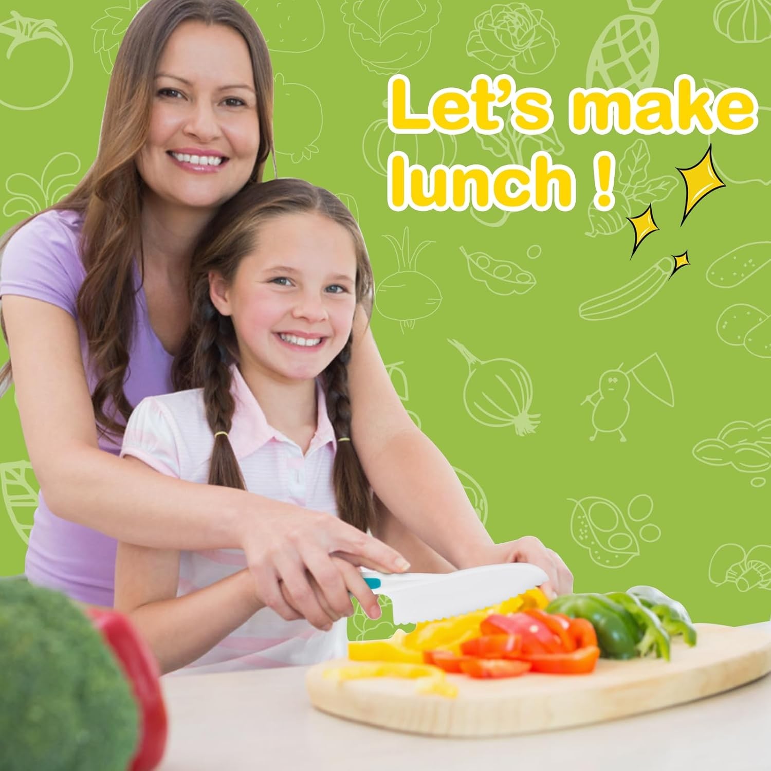 28PC Toddler Kitchen Tools Set – Kid Safe Knives Kit for Real Cooking for Age 2+