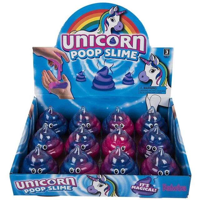 Unicorn Poop Emoji Slime – Magic Galaxy Rainbow Glitter Slime for Kids, Party
