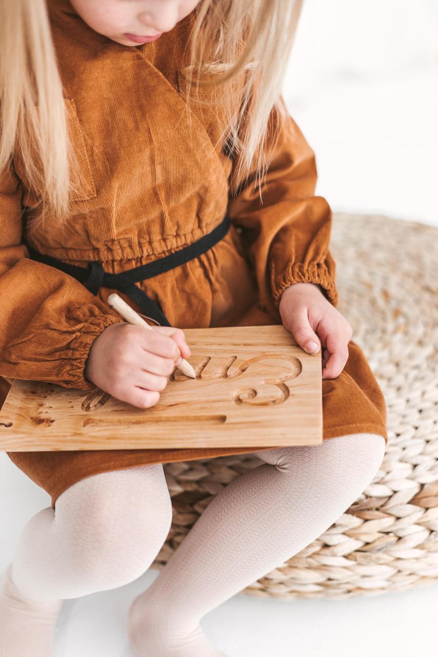 Tracing Name Board Custom Learning Toys Toddler Kindergarten Preschool wooden