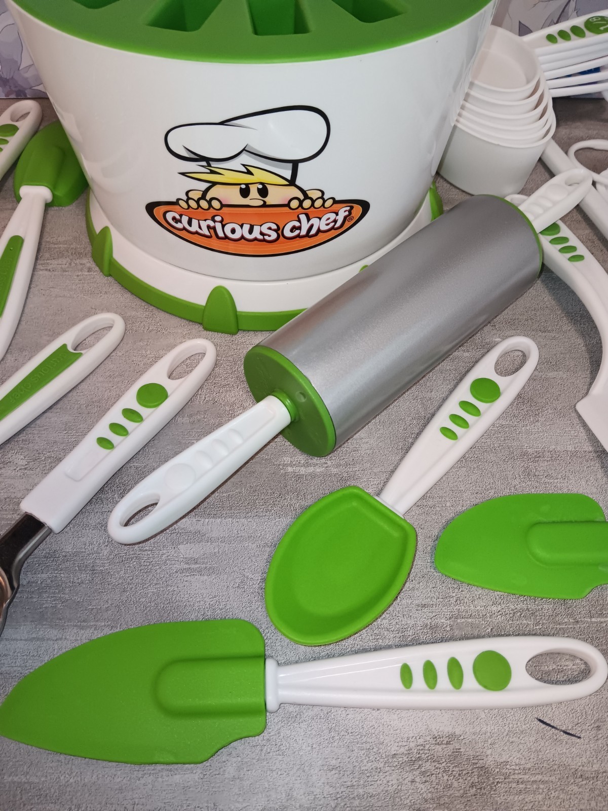 Curious Chef 25 Piece Caddy Set Educational Cooking Supplies Kids Learning