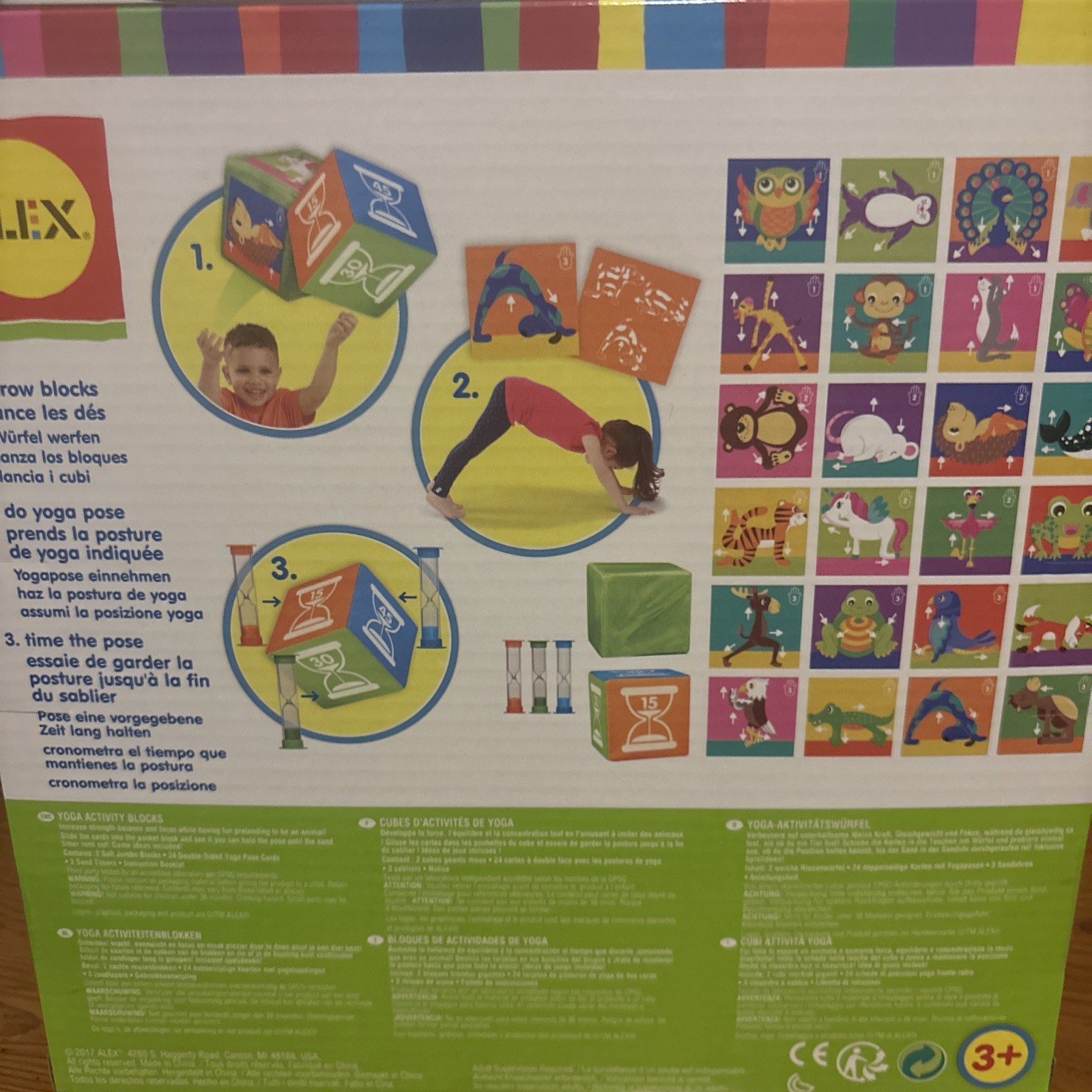 ALEX Yoga Activity Blocks Ages 3+ 29pc Throw Pose Time Preschool Game