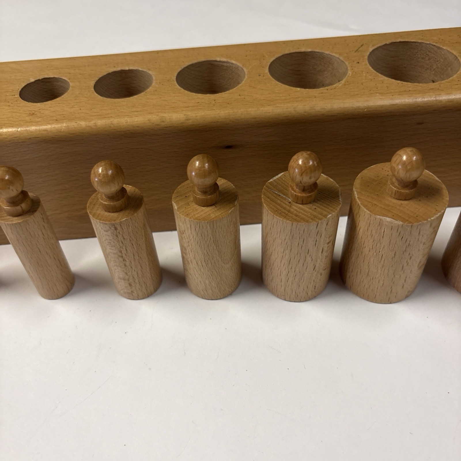 Montessori VintageNienhuis Knobbed Cylinder Block Set #1, Holland