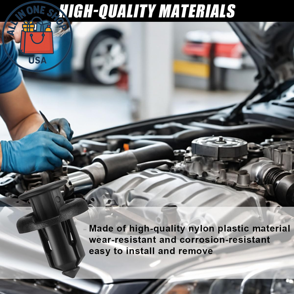 Nylon Push-Type Retainer Clips for Honda Vehicles