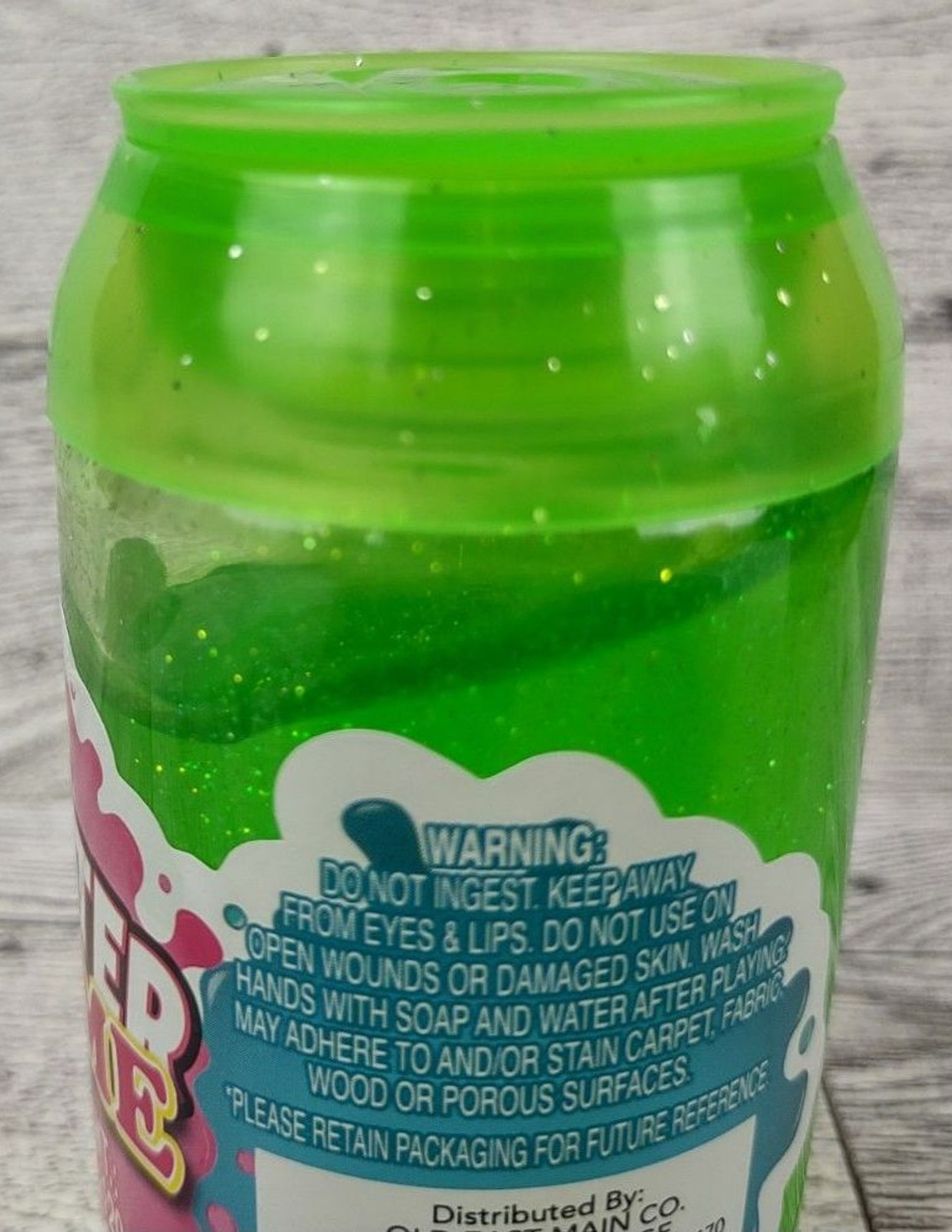 Green Glitter Slimy Slime Soda Pop Glittery Toy 4.23oz 120g Sealed ages 3+ small