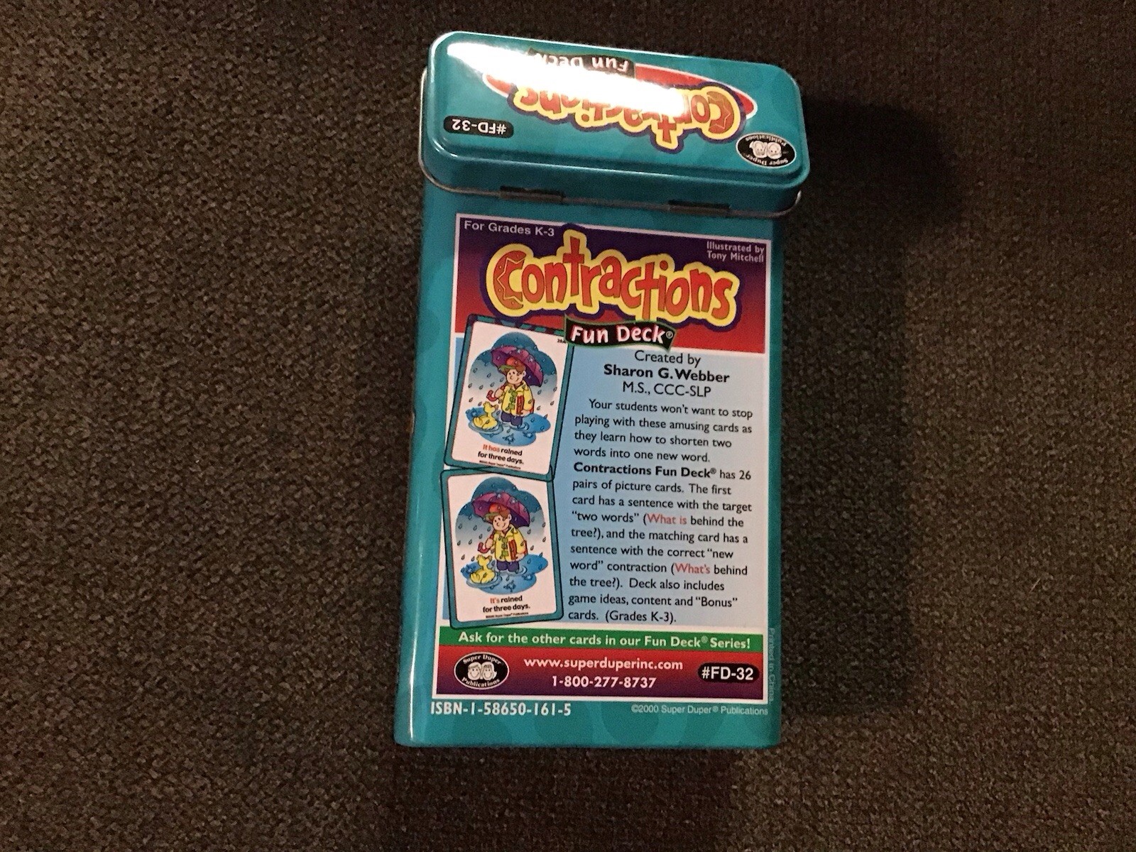 Super Duper Publications Contractions Complete Fun Deck FD-32 Cards Grades K-3