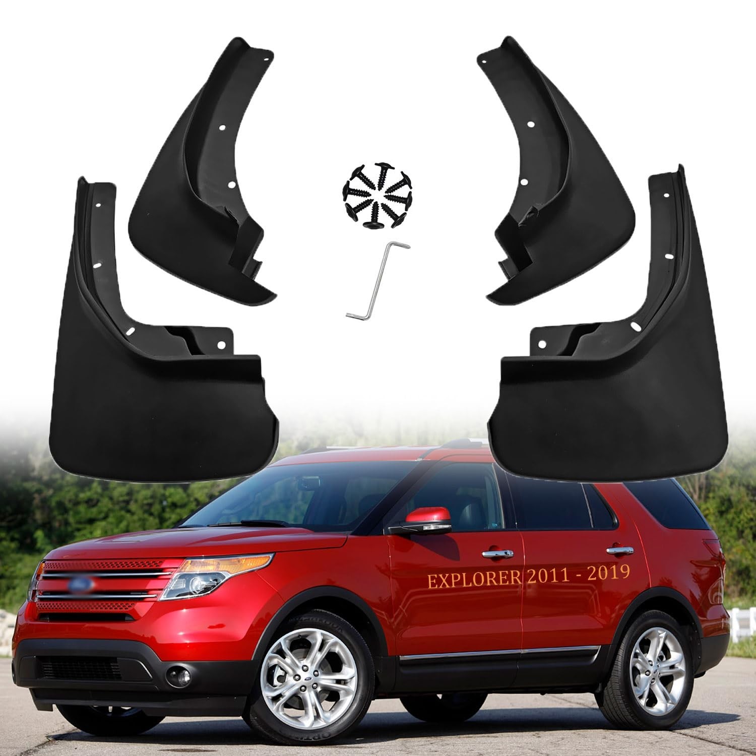 Mud Flaps Kit for Ford Explorer Accessories Mud Splash Guard Mud Flap Front a…