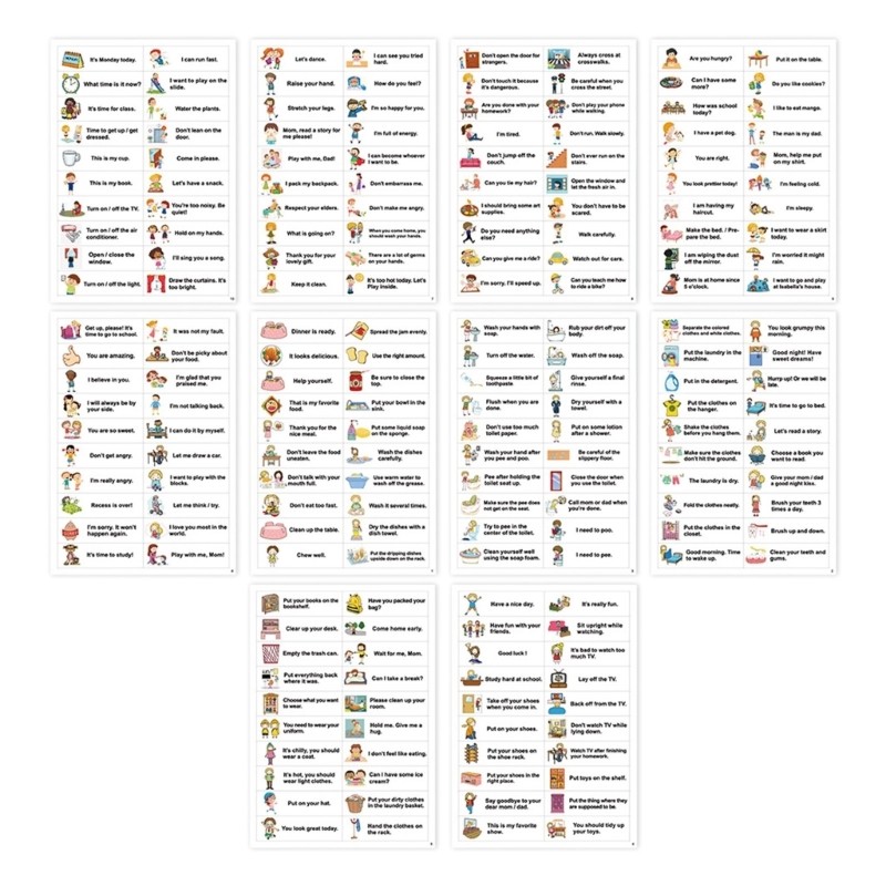 Multifunctional Vocabulary Sticker Adhesive Word Labels for Preschool Classroom