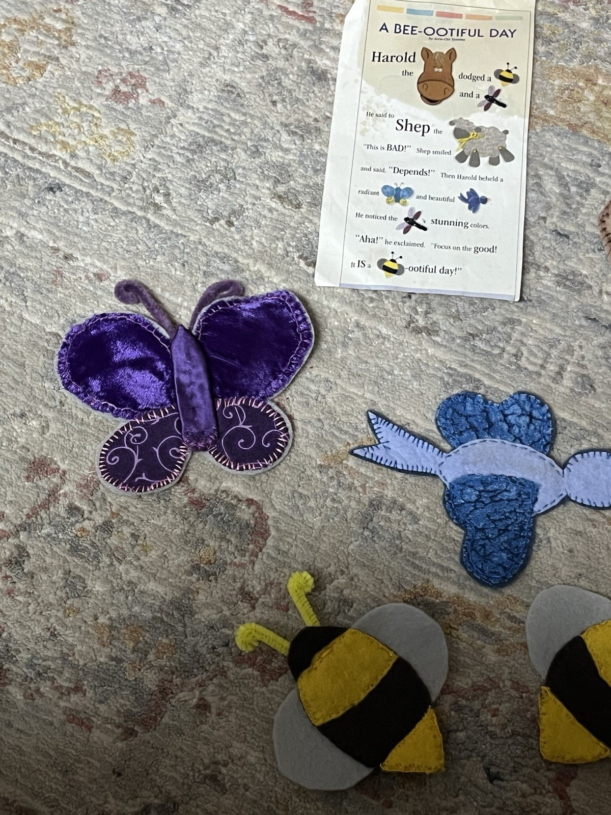 Kids AnimalStory Felt Board Story Horse Bees Dragonfly’s Sheep