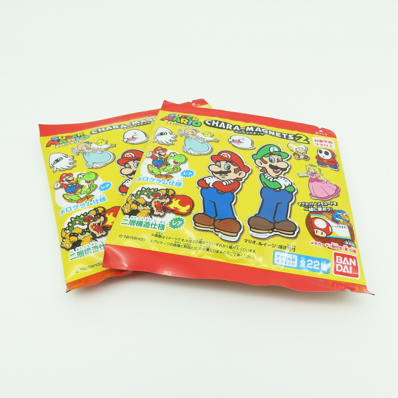 2 Pcs RANDOM Super Mario Chara Trading Acrylic Magnets Vol.2 BANDAI