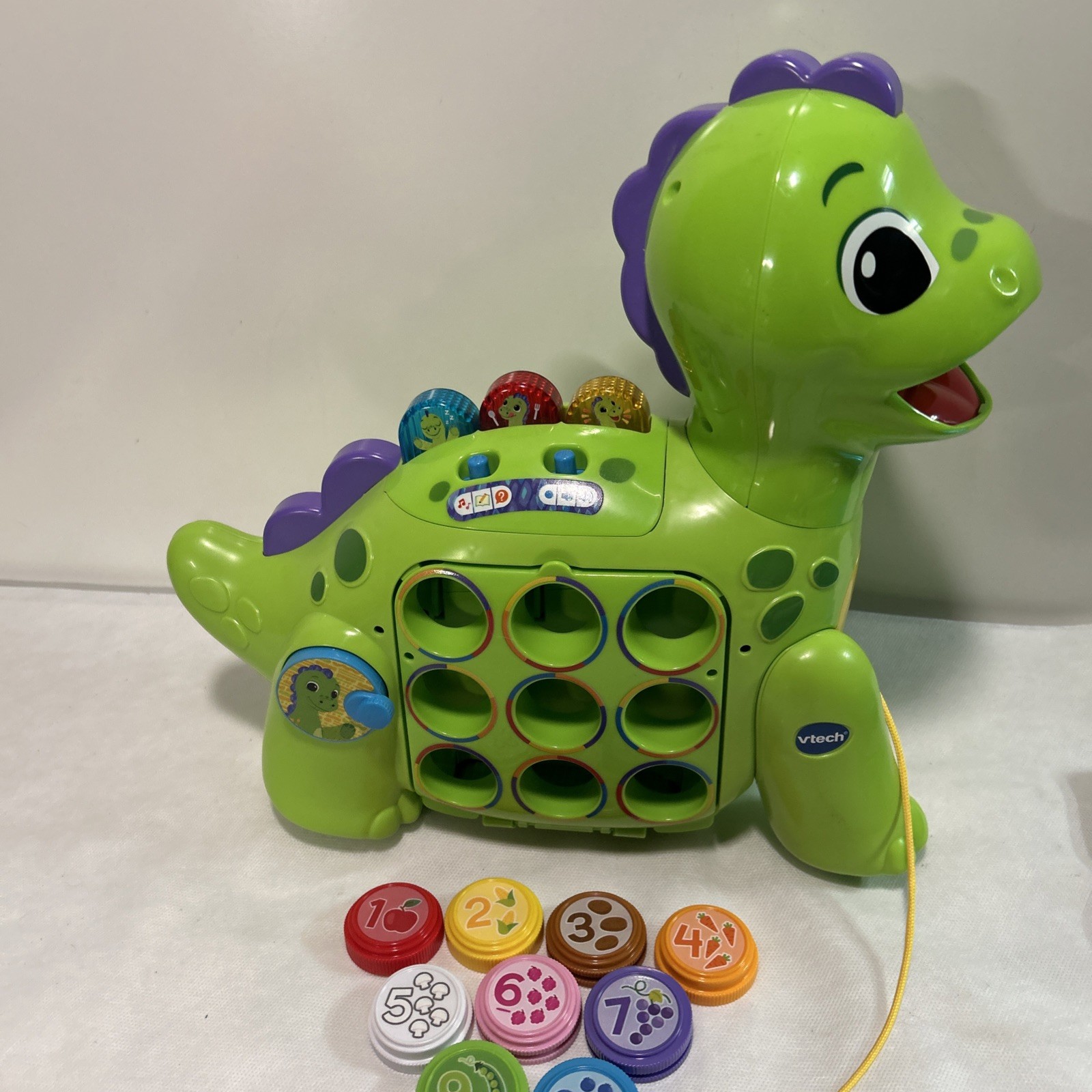 Vtech Chompers the Number Dino Works Great! All 9 Coins Batteries Included