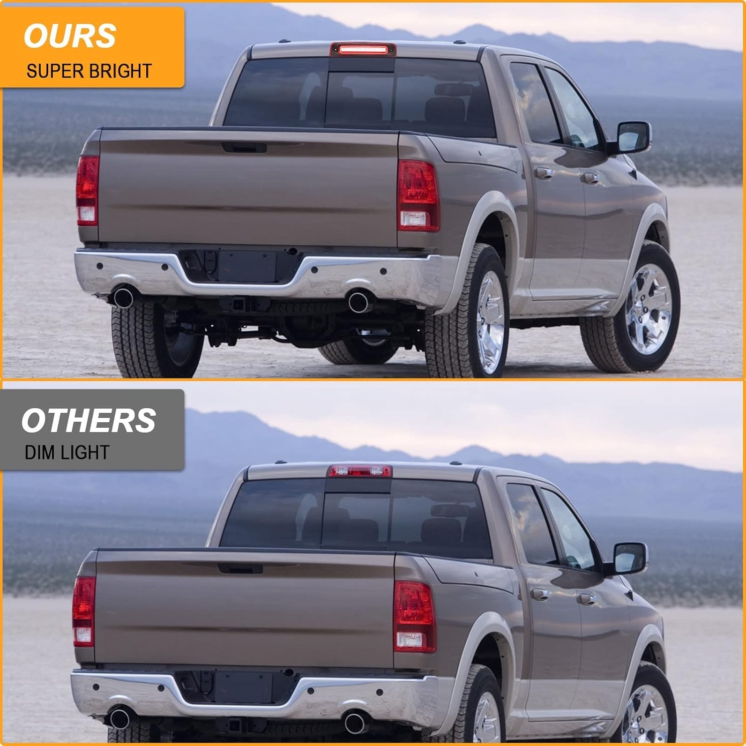 Ram 1500 3rd Brake Light LED Strobe F1 Style Red Flash Cargo Lamp