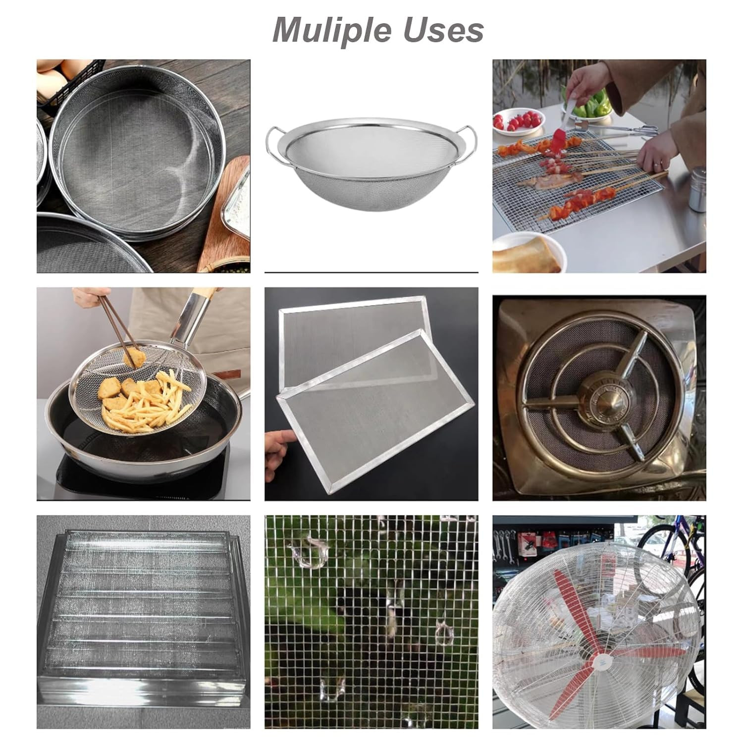 4 Pack Stainless Steel 10 Mesh Sheets 12×8 Inch 0.7mm Wire DIY Cage Vent BBQ