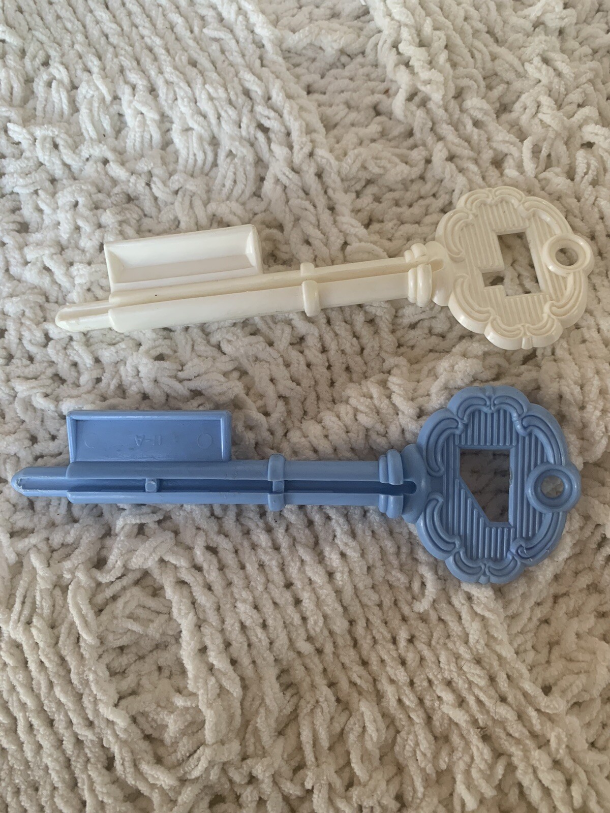 Two Keys of Learning A Child Guidance Toy Replacement Keys Light Blue And White