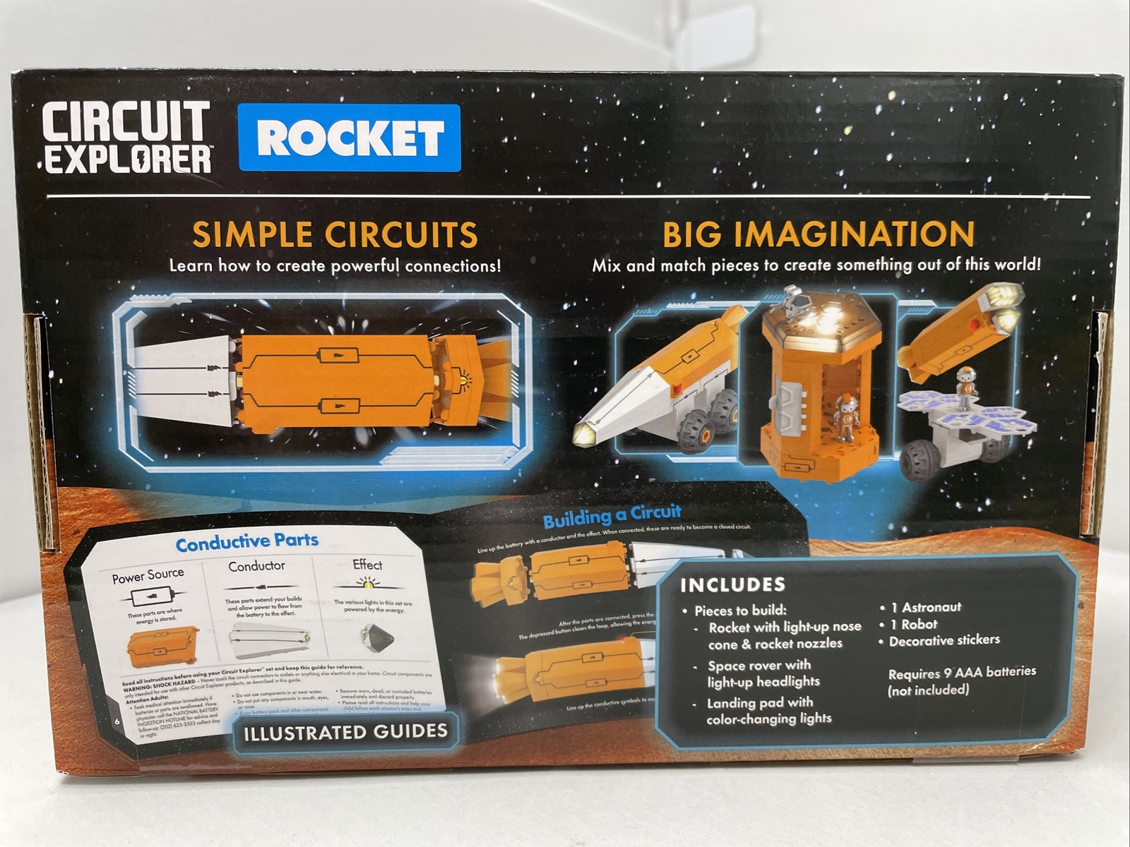 Circuit Explorer Rocket Ship Space Toy, Building Set, STEM Toys, Christmas NOB