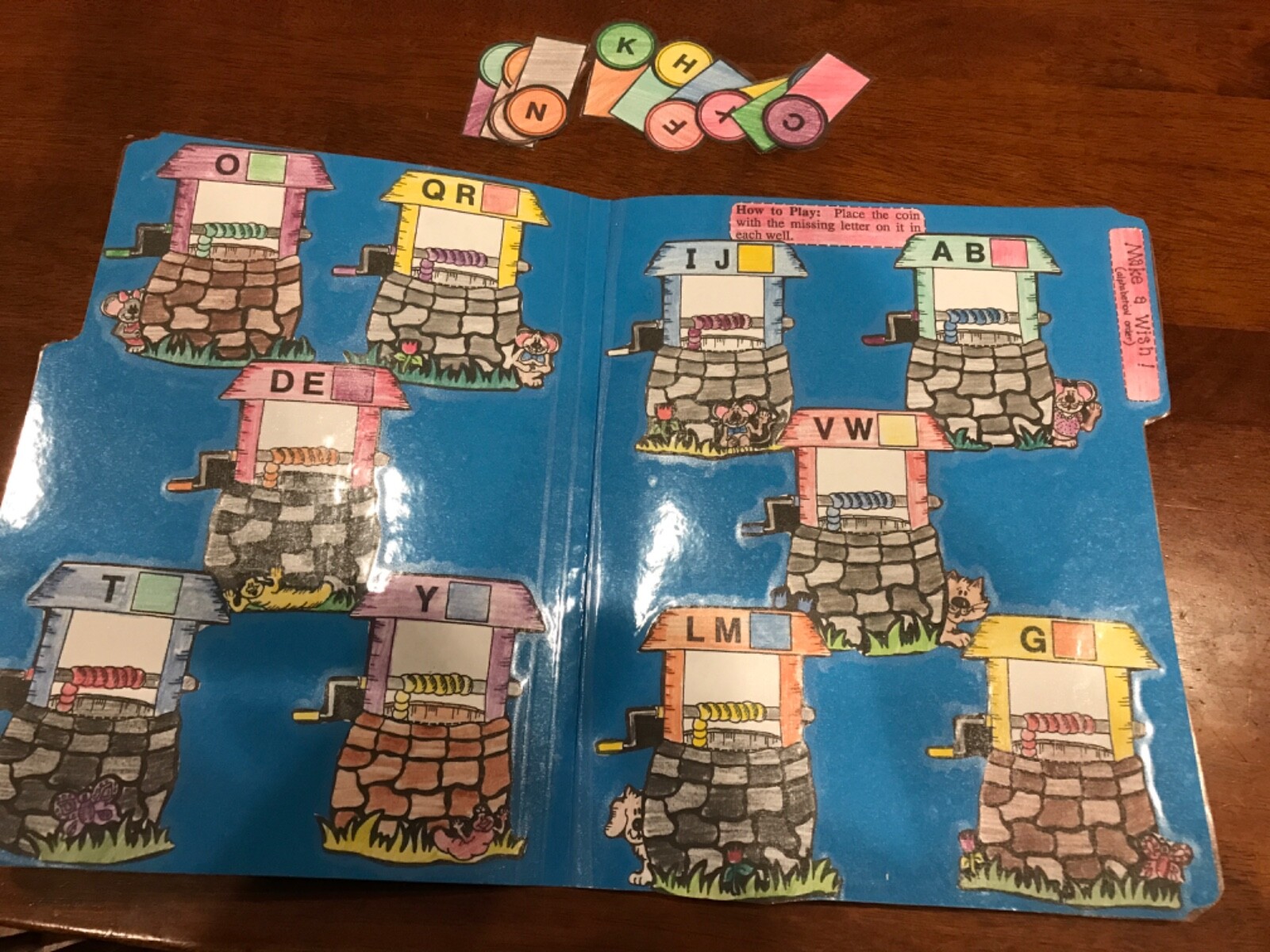Make a Wish! ABC order Grade preK language arts file folder game teacher