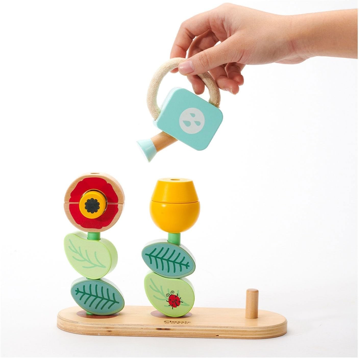 Classic World – Stacking Rings Flower Garden – Montessori Toy – Developmental, C