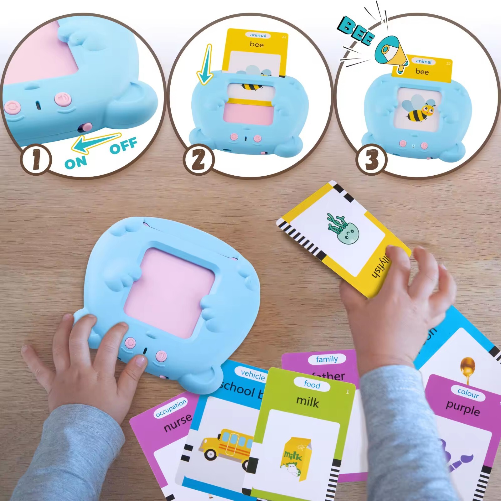 Toddler Toys Talking Flash Cards 224 Sight Words Pocket Speech for Toddlers